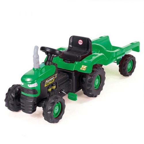 Ride tractor with trailer - on,