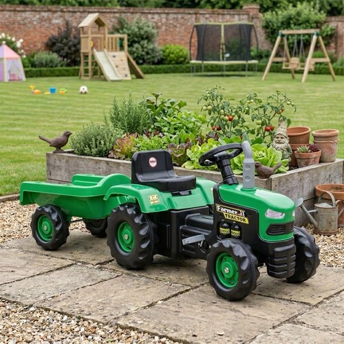 Kids ride tractor - on, trailer