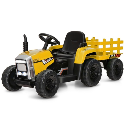 Kids ride tractor and - ride, on