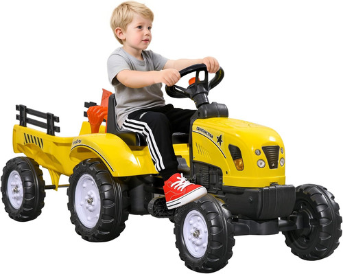 Homcom kids ride - on, tractor