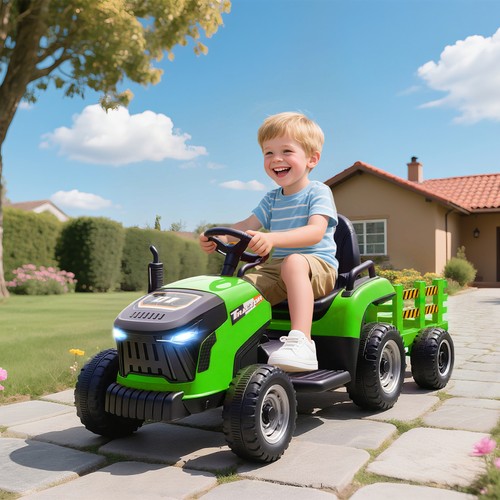 Ride tractor and trailer - on,