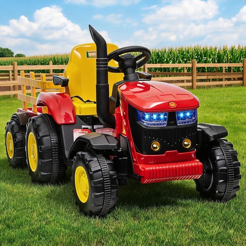 Kids ride tractor - kids, trailer